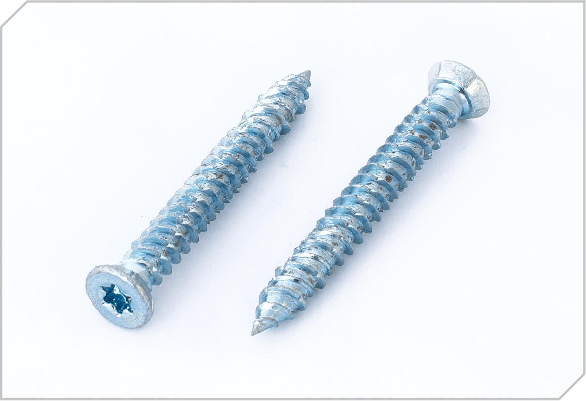 Concrete screw – Light duty flat head - GSYM technoplan - Fasteners specialists