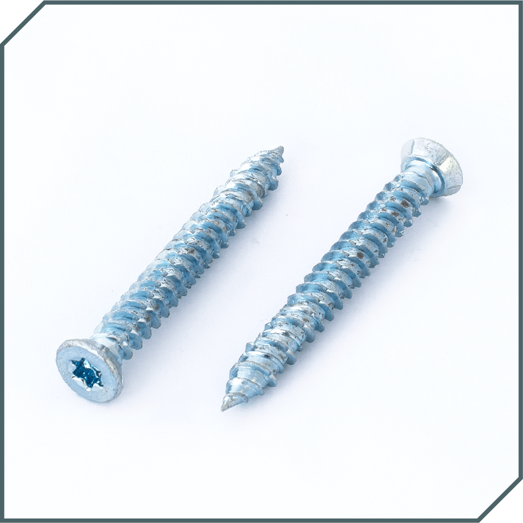 Concrete screw – Light duty flat head - GSYM technoplan - Fasteners specialists