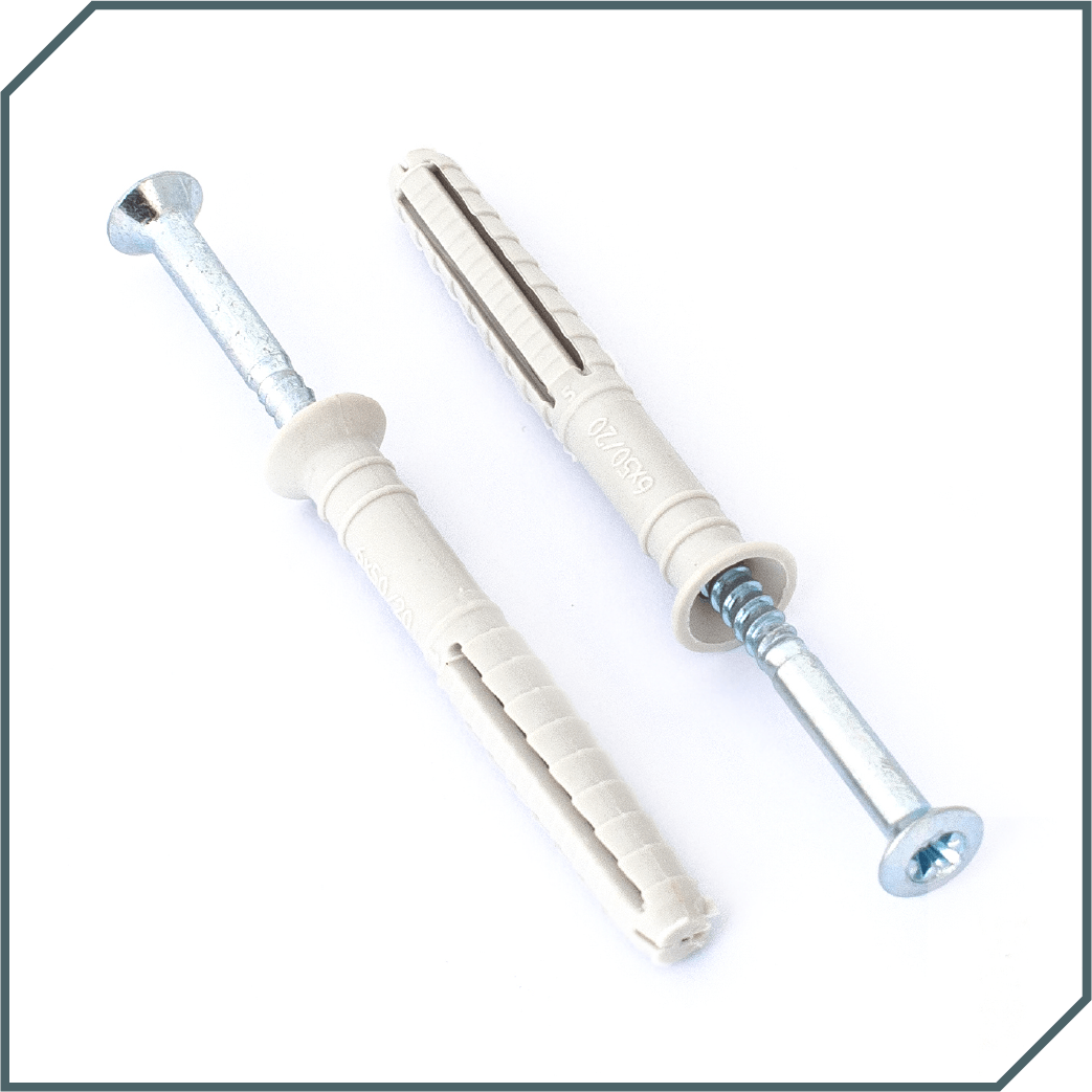 Multi-expansion countersunk head hammered nylon anchors - GSYM technoplan - Fasteners specialists