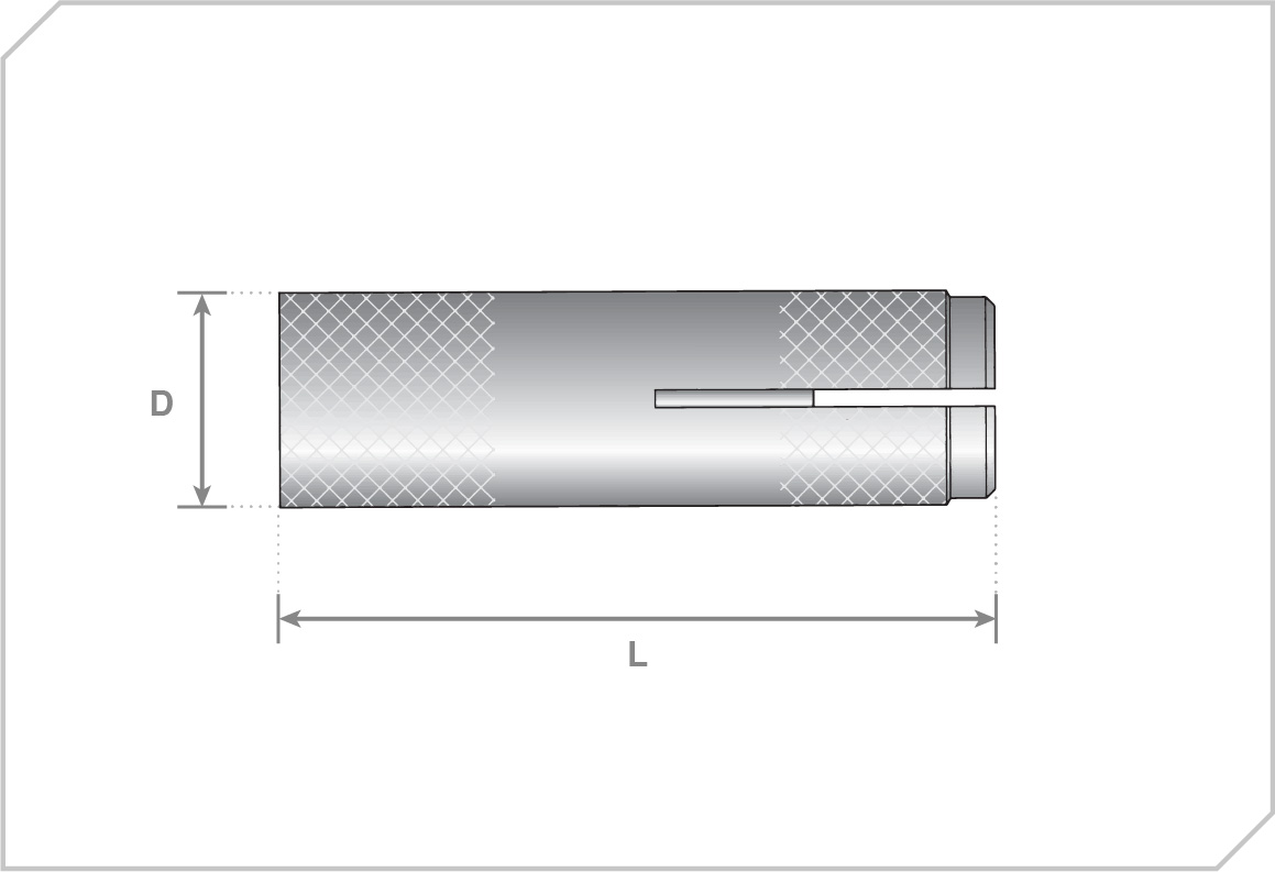 Drop-in anchors - drawing - GSYM technoplan - Fasteners specialists